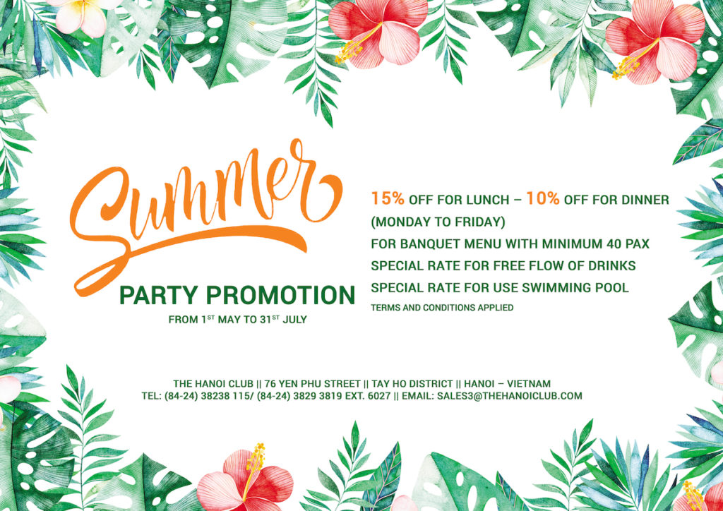 Banquet Summer Promotion – The Hanoi Club